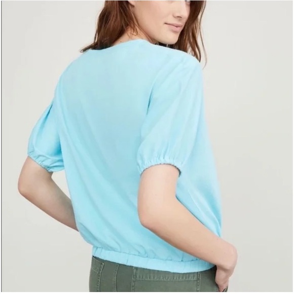 Anthropologie Maeve 100% cotton cottagecore bohemian cropped dolman sleeve tee M - Picture 2 of 11